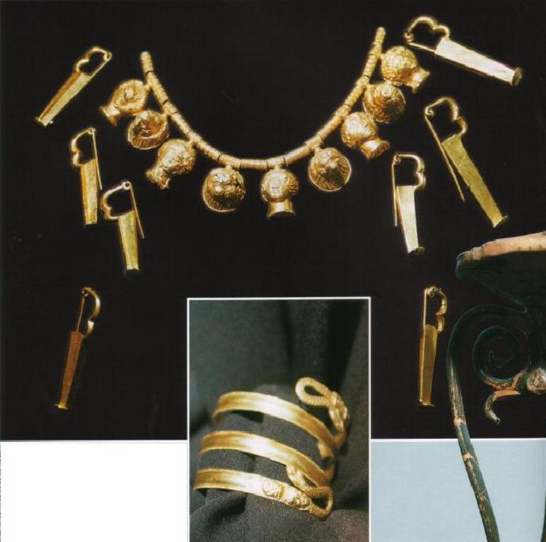 sieraden van de historische opgravingen in Roccagloriosa